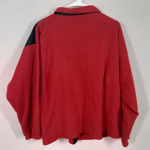 Olympic Committee Fleece Jacket Mens Large L Black Red Team USA Full Zip - Picture 7 of 9